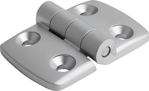SCHARNIER 115X48, ALUMINIUM PULVERBESCHICHTET, KOMP:EDELSTAHL, A1=32,5, A2=32...