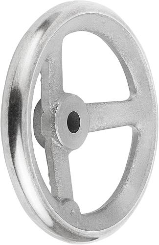 HANDRAD DIN950, D1=500 PASSBOHRUNG D2=1, GRAUGUSS, OHNE GRIFF