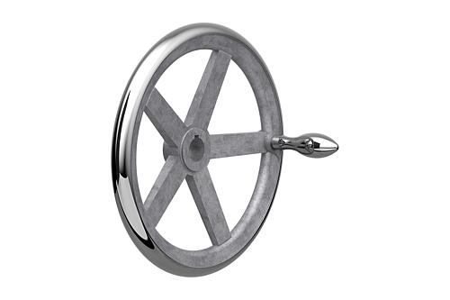 HANDRAD DIN950, D1=500 PASSBOHRUNG MIT NUT D2=40H7, B3=12, T=43,3, GRAUGUSS, ...