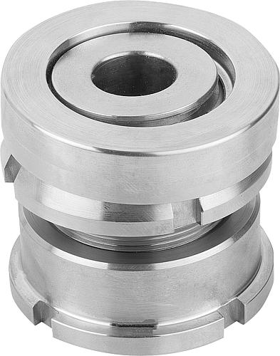 HÖHENVERSTELL-ELEMENT M.KUGEL-AUSGLEICHSSCHEIBE, D=33 EDELSTAHL, D2=80
