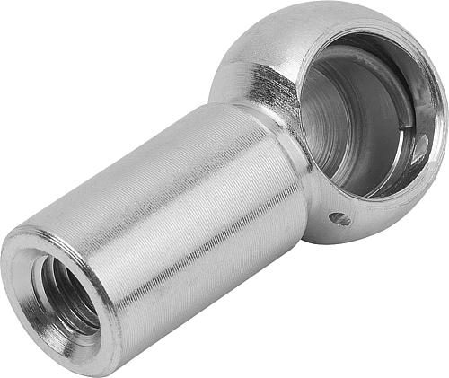 KUGELPFANNE DIN71805 FÜR WINKELGELENKE, M16, D1=19, FORM:B MIT SPRENGRING UND...