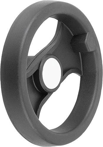 2-SPEICHENHANDRAD D1=346 PASSBOHRUNG MIT NUT D2=20H7, B3=6, T=22,8, POLYAMID,...