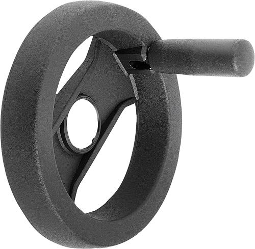 2-SPEICHENHANDRAD D1=200 PASSBOHRUNG D2=0,5, POLYAMID, KOMP:POLYAMID, GRIFF U...