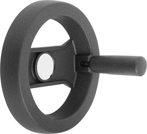 2-SPEICHENHANDRAD D1=346 PASSBOHRUNG MIT NUT D2=20H7, B3=6, T=22,8, POLYAMID,...