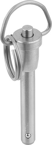 KUGELSPERRBOLZEN MIT RINGGRIFF, D1=16, L=100, L1=14, L5=114, EDELSTAHL, KOMP:...