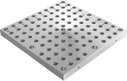 WECHSELPALETTE MIT RASTERBOHRUNGEN, L=800, H=50, D=16, D1=M16, FORM:B, GJL300