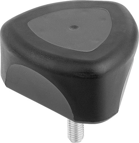 DREISTERNGRIFF ERGONOMISCH D=M10X40 D1=67,7 H=36, FORM:L KUNSTSTOFF, SCHWARZG...