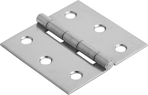SCHARNIER FORM:B 80X80, EDELSTAHL A2 BLANK, A1=25,3, A2=25,3, A3=12, A4=12