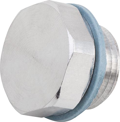 VERSCHLUSSSCHRAUBE OHNE ENTLÜFTUNG, G1, SW=40, FORM:C, ALUMINIUM BLANK
