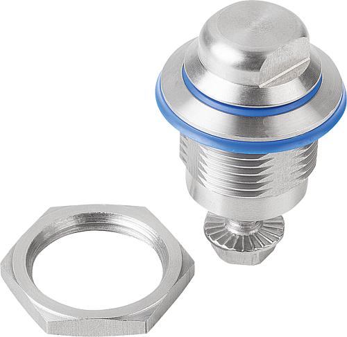 DREHRIEGEL FÜR HYGIENEBEREICH, H=18, EDELSTAHL 1.4305