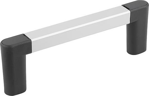 BÜGELGRIFF A=235, L=255,5, D=M05, H=40, FORM:B, ALUMINIUM NATUR ELOXIERT, KOM...