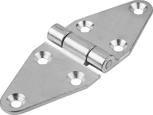SCHARNIER WARTUNGSFREI FORM:A 140X50, STAHL VERZINKT, A1=39, A2=39, A3=70, A4=70