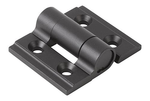 SCHARNIER MIT RASTFUNKTION 35X30, ALUMINIUM SCHWARZ ELOXIERT, A1=21, B1=15