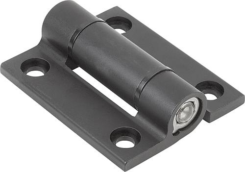 SCHARNIER MIT RASTFUNKTION 55X67, ALUMINIUM SCHWARZ ELOXIERT, A1=38, B1=48