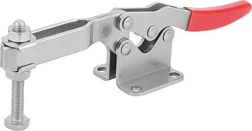 SCHNELLSPANNER STANDARD, FUß WAAGRECHT, F2=5000, L=295,6, FORM:D, EDELSTAHL, ...