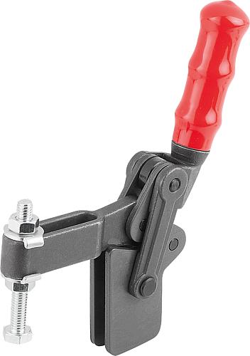 SCHNELLSPANNER SCHWERE AUSFÜHRUNG L=84 STAHL, FUß SENKRECHT, KOMP:KUNSTSTOFF,...