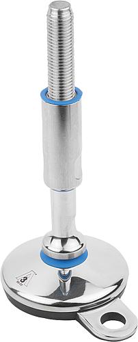 STELLFUß FÜR HYGIENEBEREICH, FORM:B MIT BEFESTIGUNGSBOHRUNG, D=100 M24X190, E...