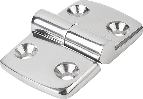 SCHARNIER AUSHÄNGBAR, RECHTS 115X48, EDELSTAHL A4 HOCHGLANZPOLIERT, KOMP:EDEL...