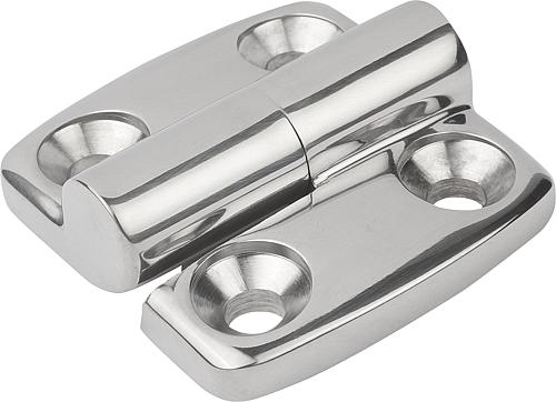 SCHARNIER AUSHÄNGBAR, LINKS 115X48, EDELSTAHL A4 HOCHGLANZPOLIERT, KOMP:EDELS...