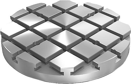 GRUNDPLATTE MIT T-NUT, RUND, FORM:C, D2=600, H=65, BN=18, GJL300