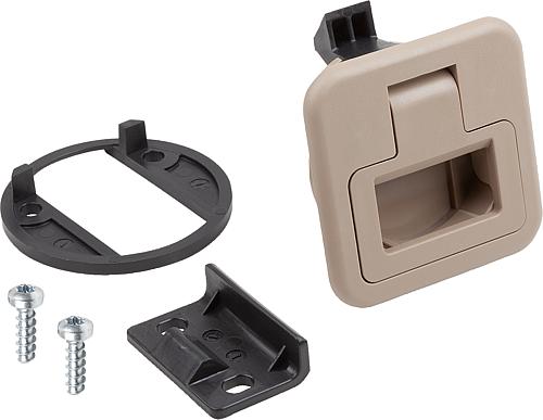 SCHNAPPVERSCHLUSS MIT GRIFF, KLAPPBAR, FORM:A ABSCHLIEßBAR, S=17-22, PC/ABS B...
