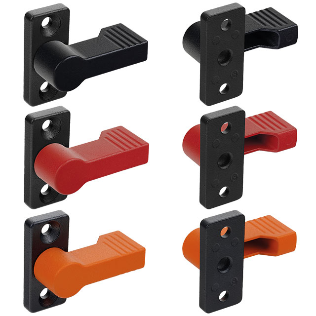 66667906 Riegel mit Flansch r = 55 mm, schwarz